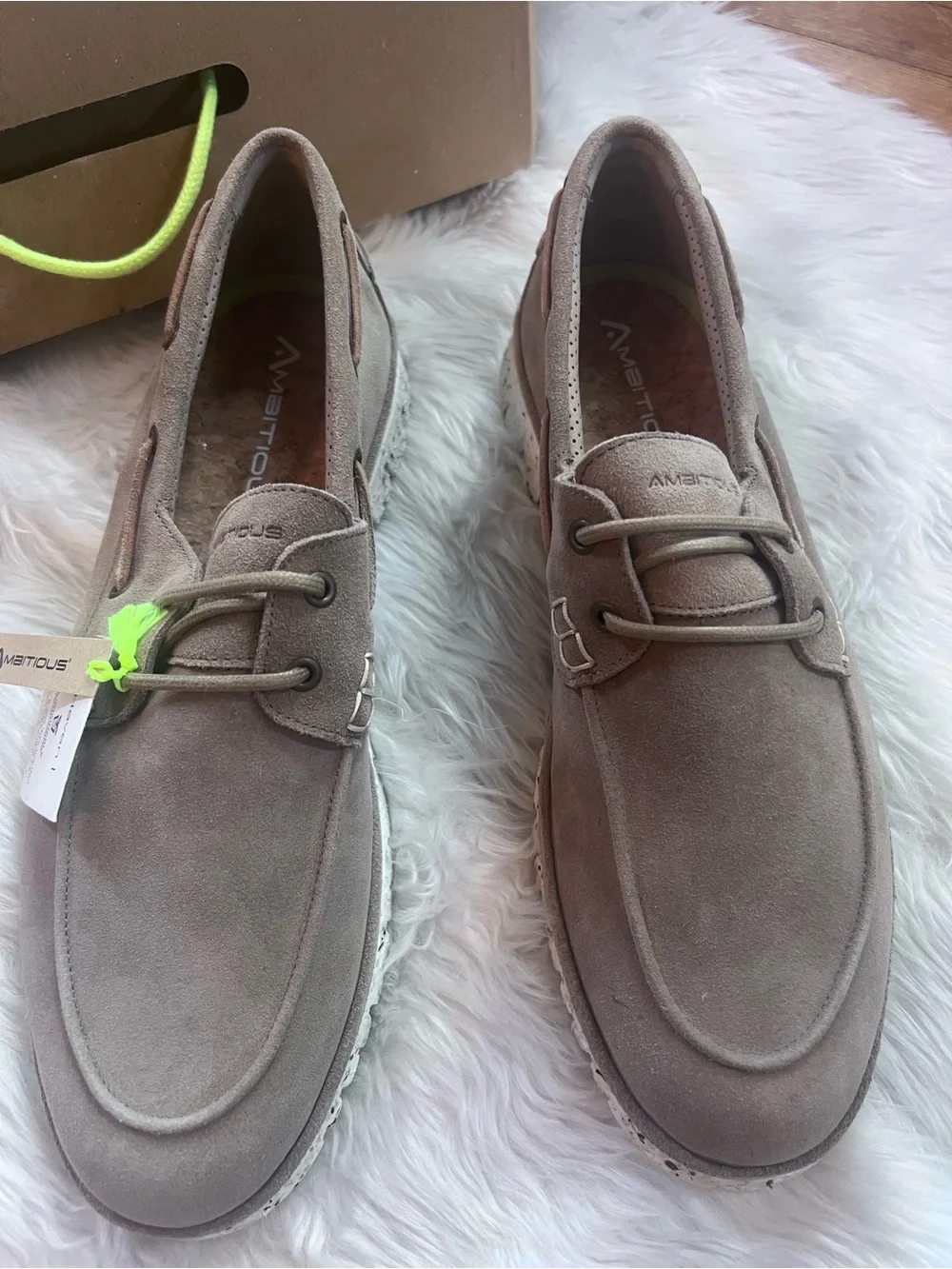 Ambitious men’s NWT suede taupe loafers size 11 US 44 uK